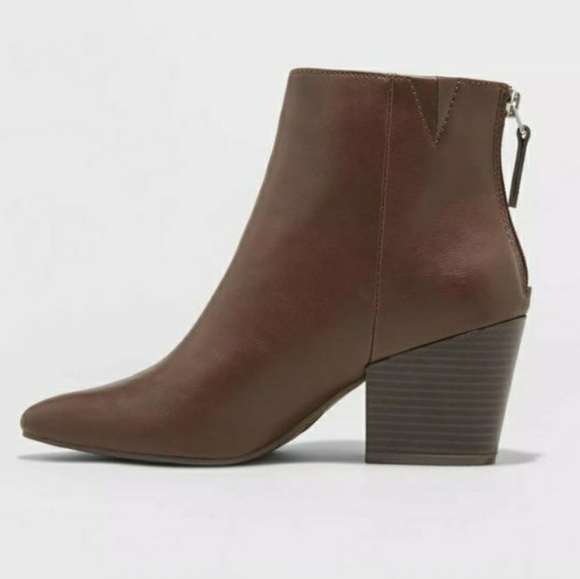 WOMEN'S BREN FAUX LEATHER ANKLE BOOTIES BOOTS - Picture 2 of 3